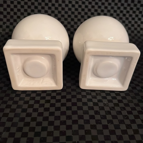 Vintage White Fiesta Ware Bulb Candle Holders - Picture 3 of 7